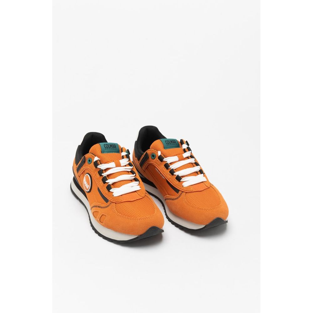 Colmar Orangefarbene Leder-Sneaker im Athletic-Stil
