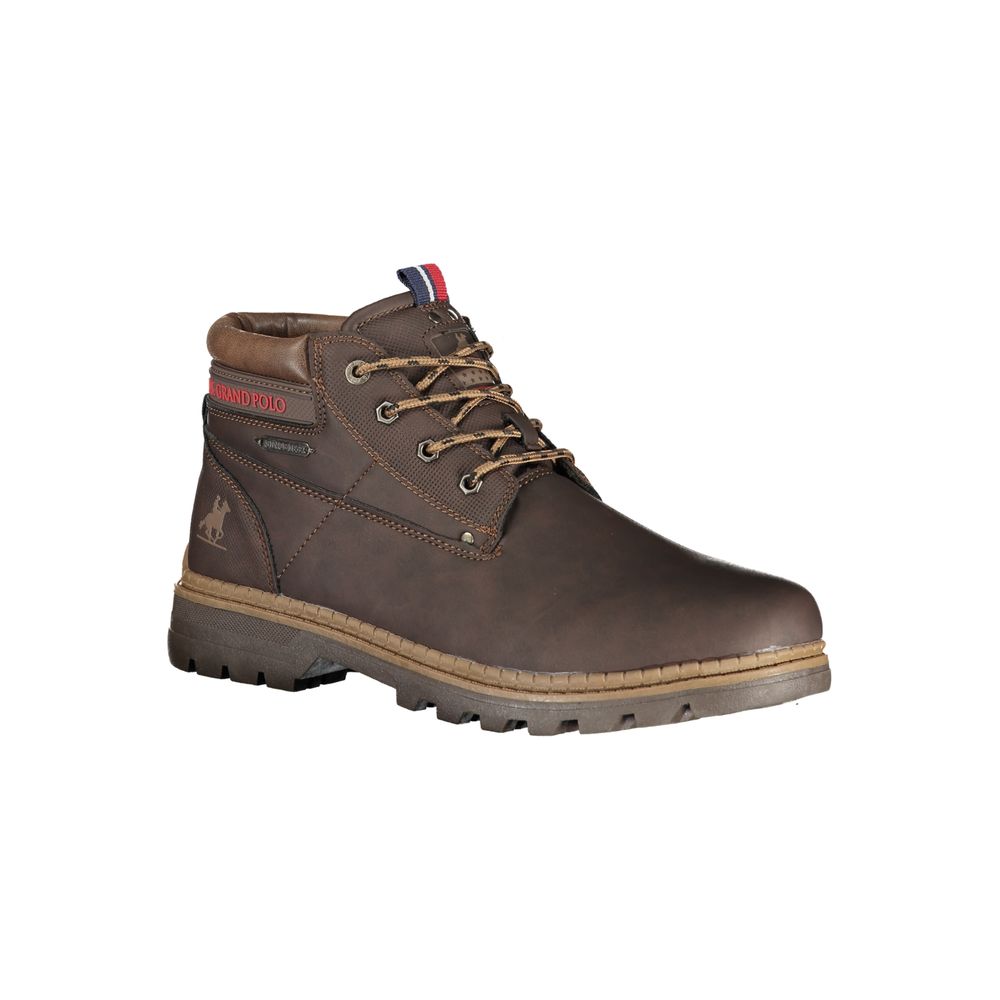 U.S. Grand Polo Brown Polyester Ankle Boots
