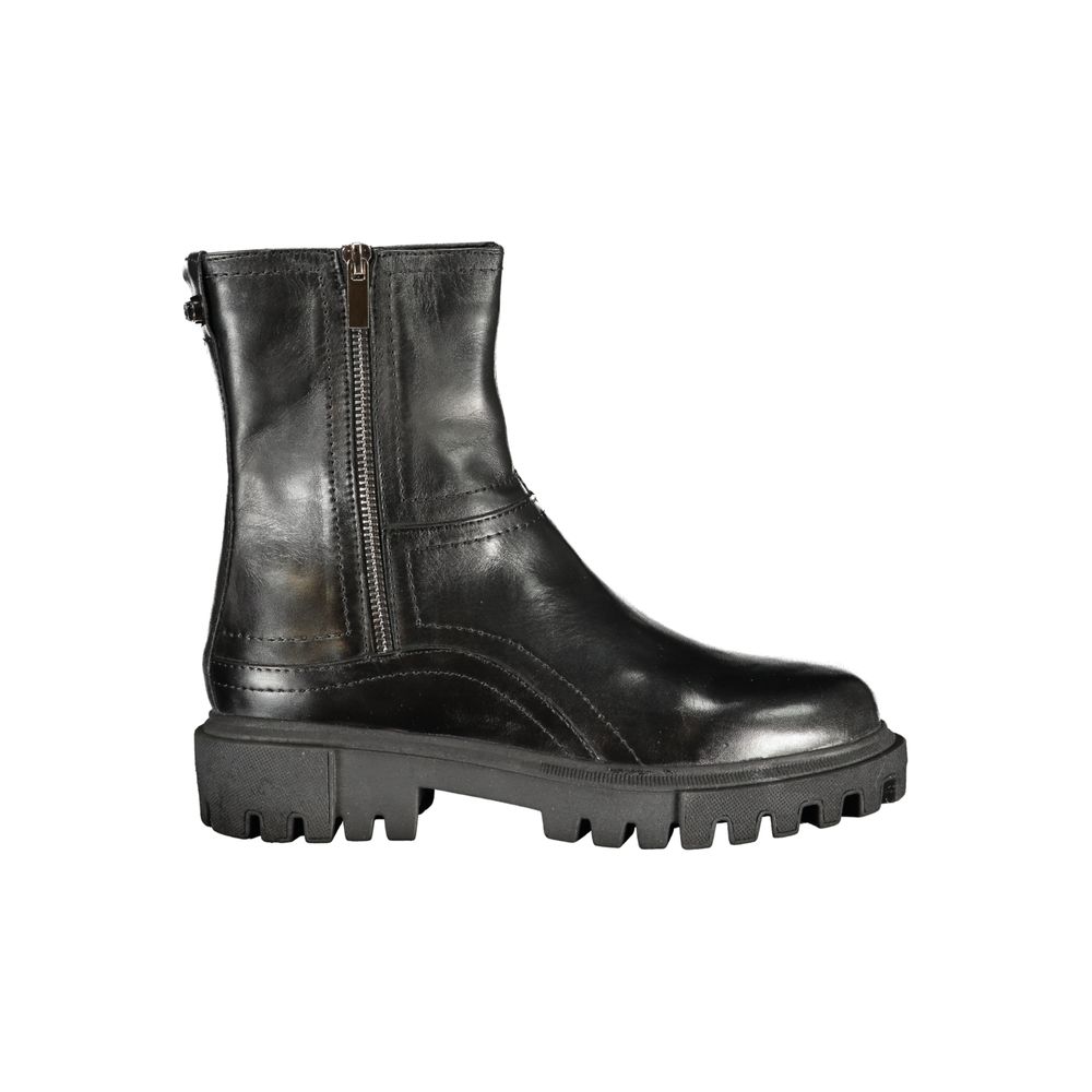Bottes en cuir noir Cafenoir pour femme