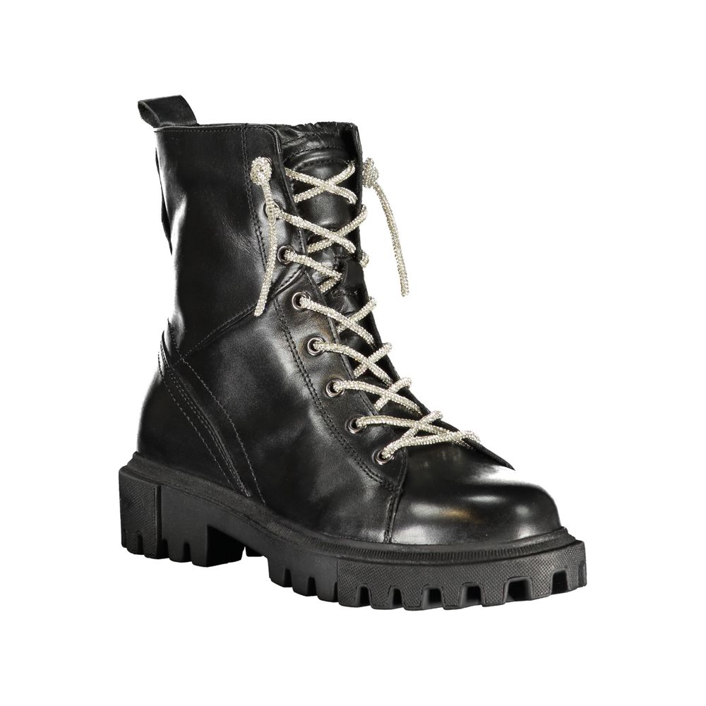 Cafenoir Schwarze Stiefeletten aus Polyester