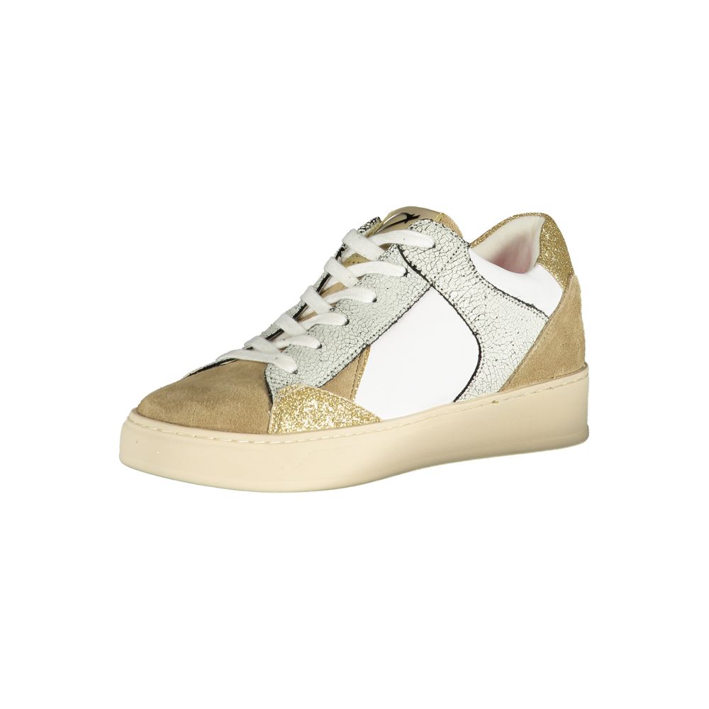 Cafenoir Women's White Low-Top Sneakers in Polyester