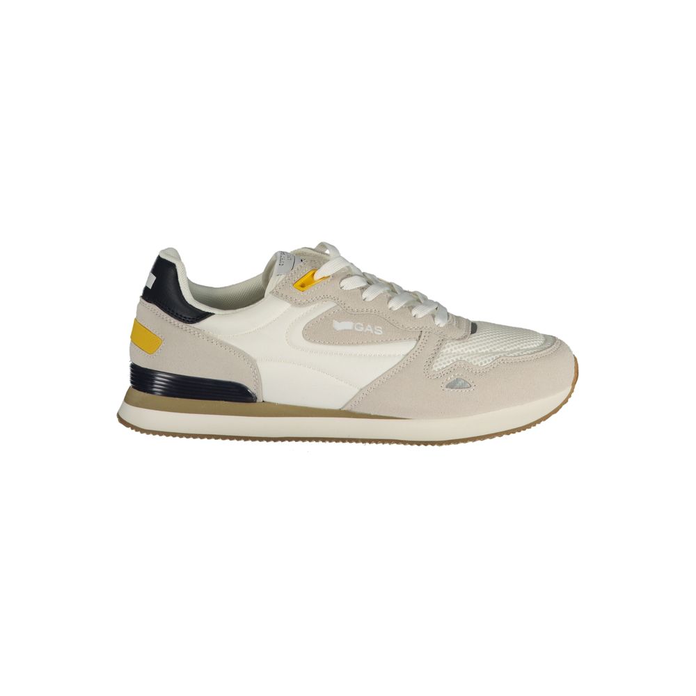 Gas Weiße Herren-Sneaker aus Polyester