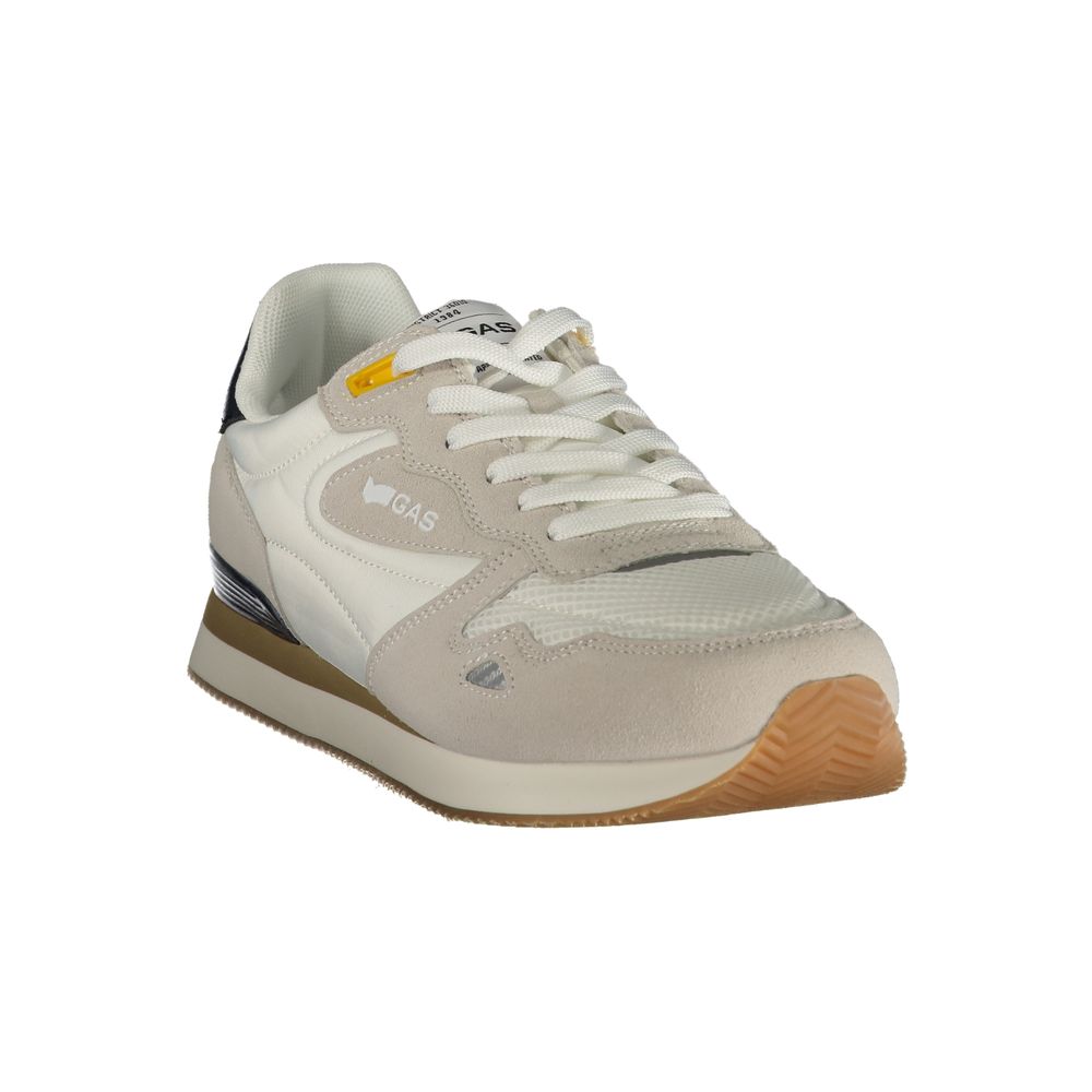 Gas Weiße Herren-Sneaker aus Polyester