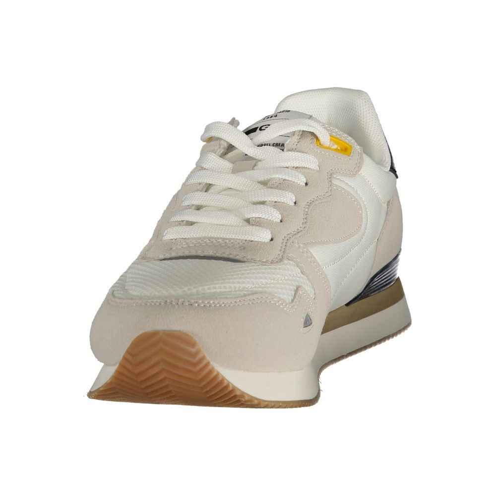 Gas Weiße Herren-Sneaker aus Polyester