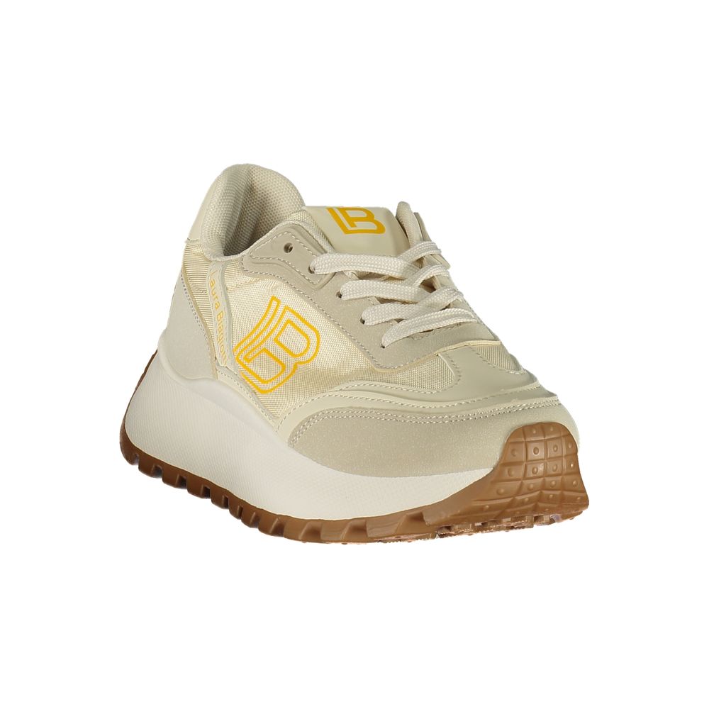 Laura Biagiotti Women's Sneakers in Beige Polyurethane