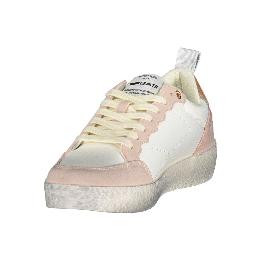 Gas Weiße Sneaker aus Polyester im Athletic-Stil