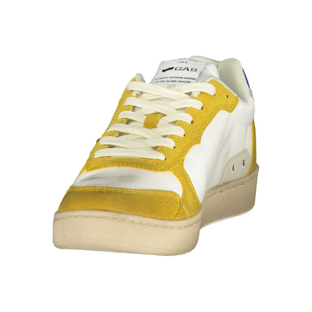 Gas Weiße Herren-Sneaker aus Polyester