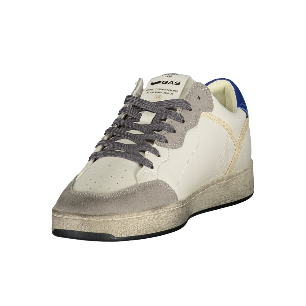 Gas Herren-Sneaker aus weißem Polyurethan