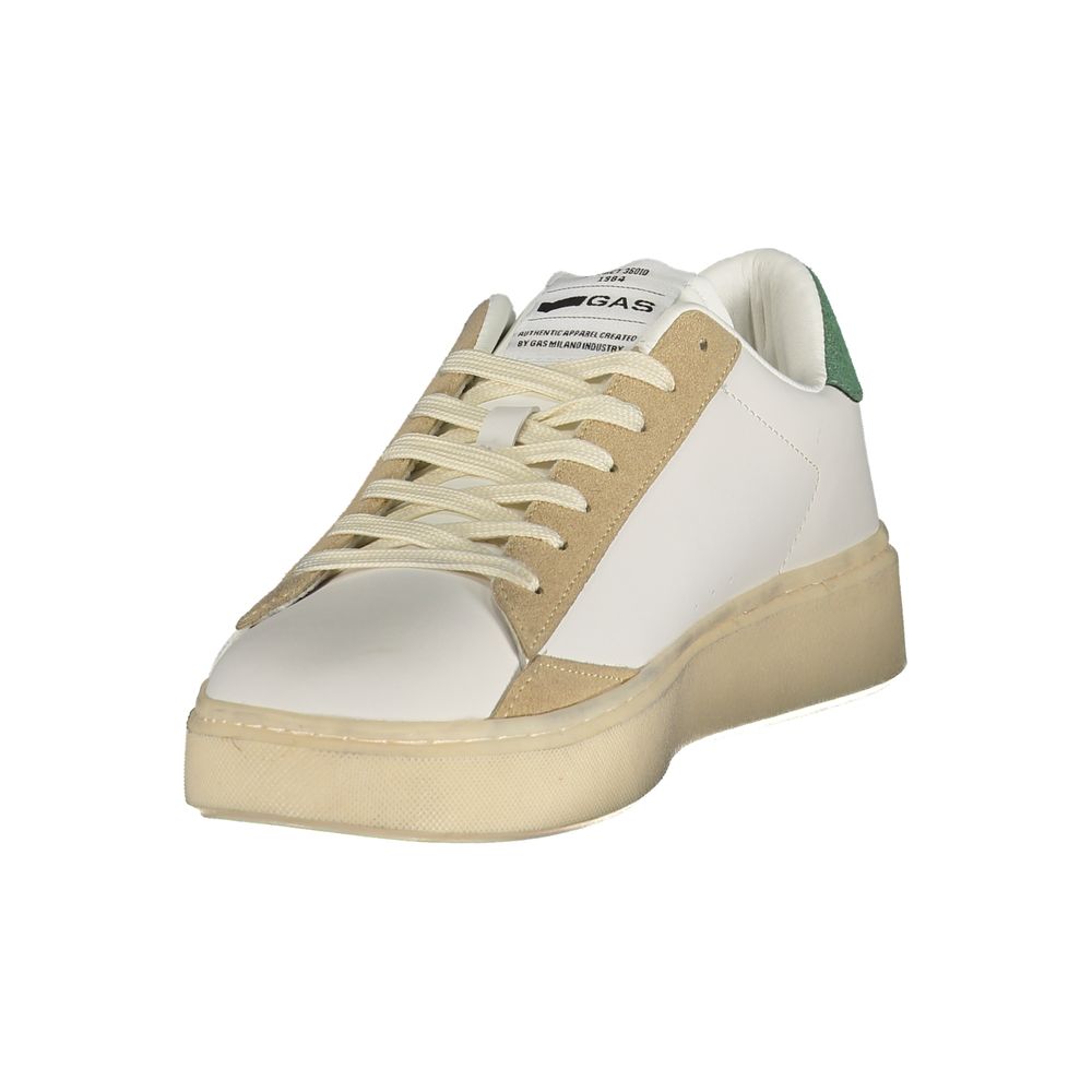 Men's Gas sneakers in white polyurethane
