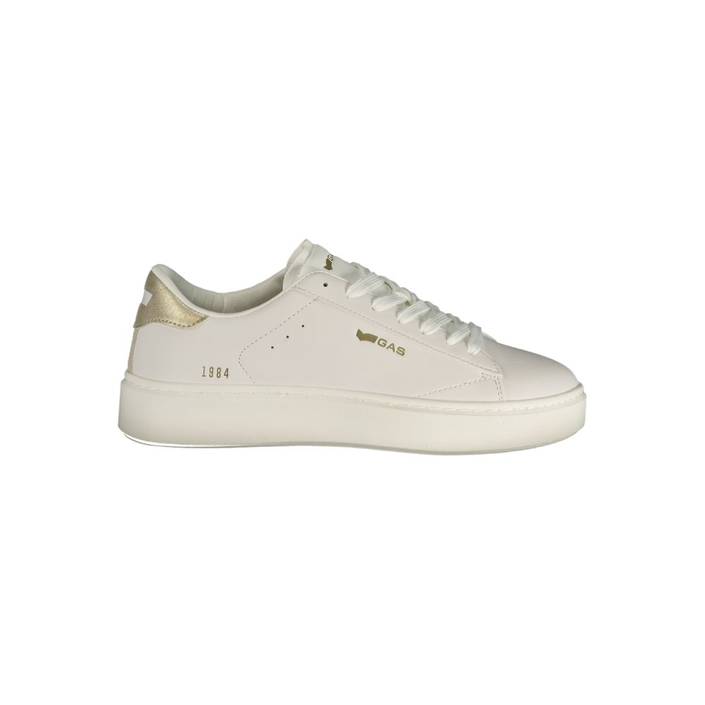 Baskets femme en polyuréthane blanc cassé