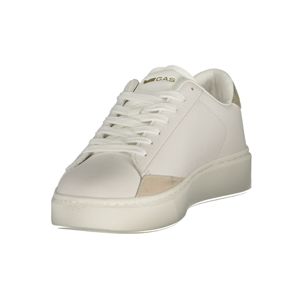 Baskets femme en polyuréthane blanc cassé
