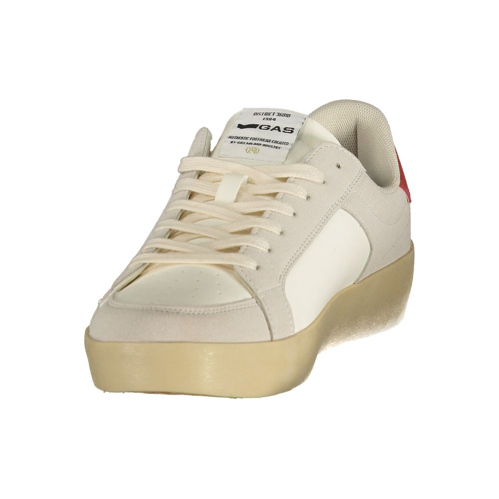 Gas Weißer Herren-Sneaker aus Polyurethan