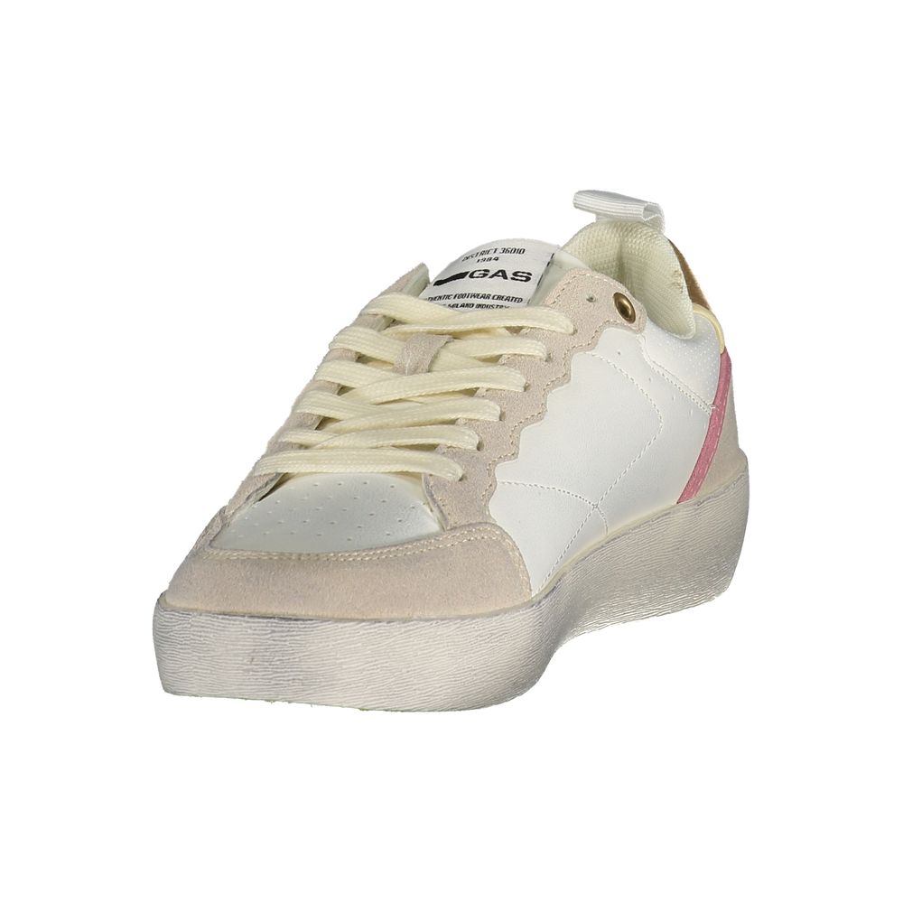Gas Bianco Damen-Sneaker aus Polyurethan