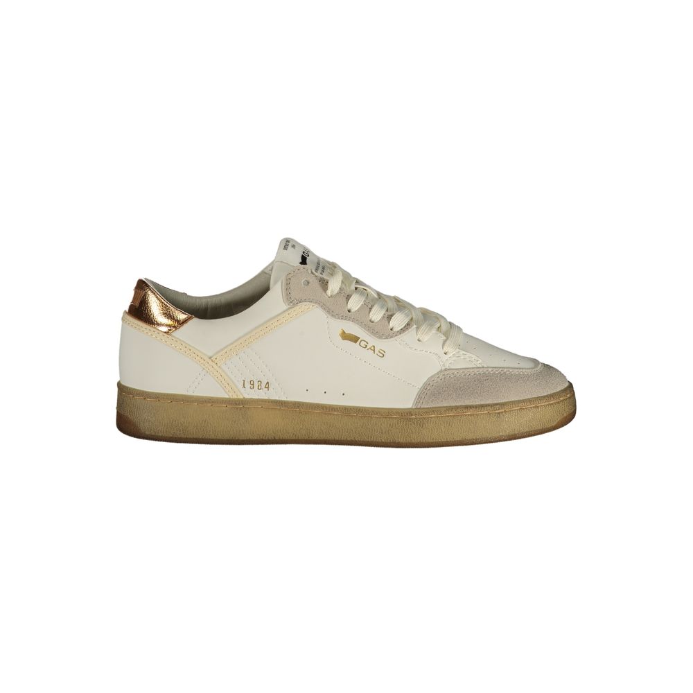 Gas White Athletic-Style Polyester Sneakers