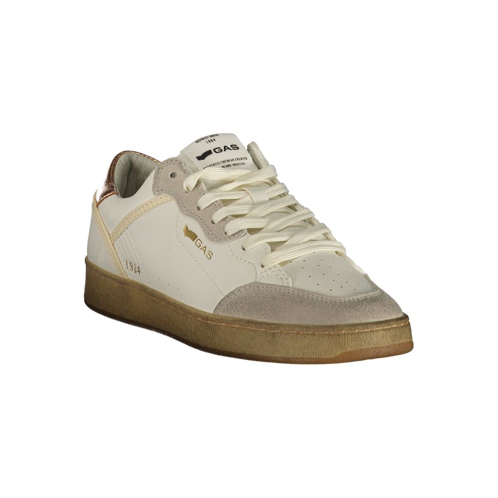 Gas White Athletic-Style Polyester Sneakers