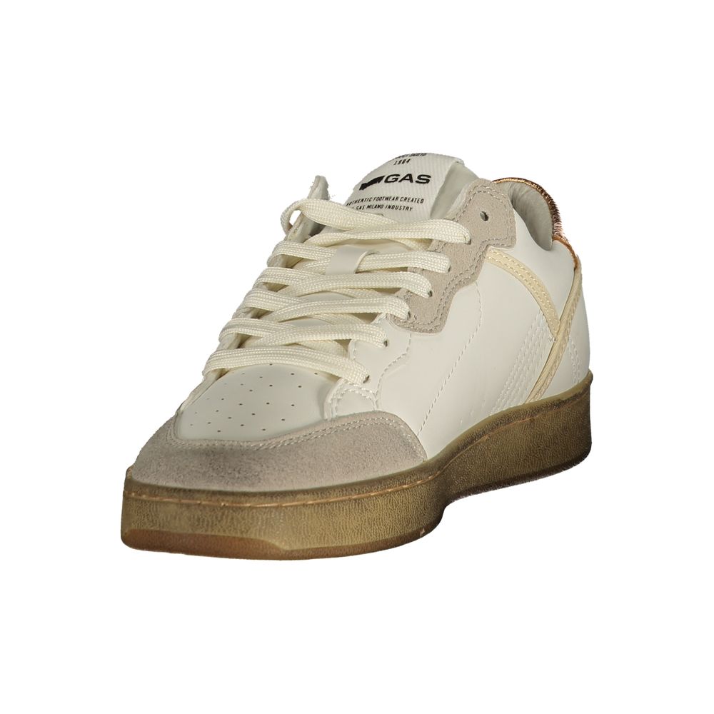 Gas White Athletic-Style Polyester Sneakers