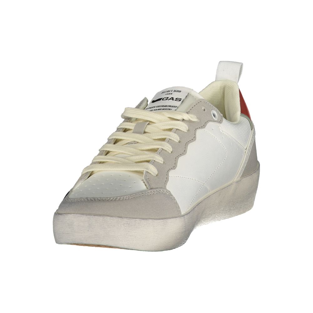 Men's Gas sneakers in white polyurethane