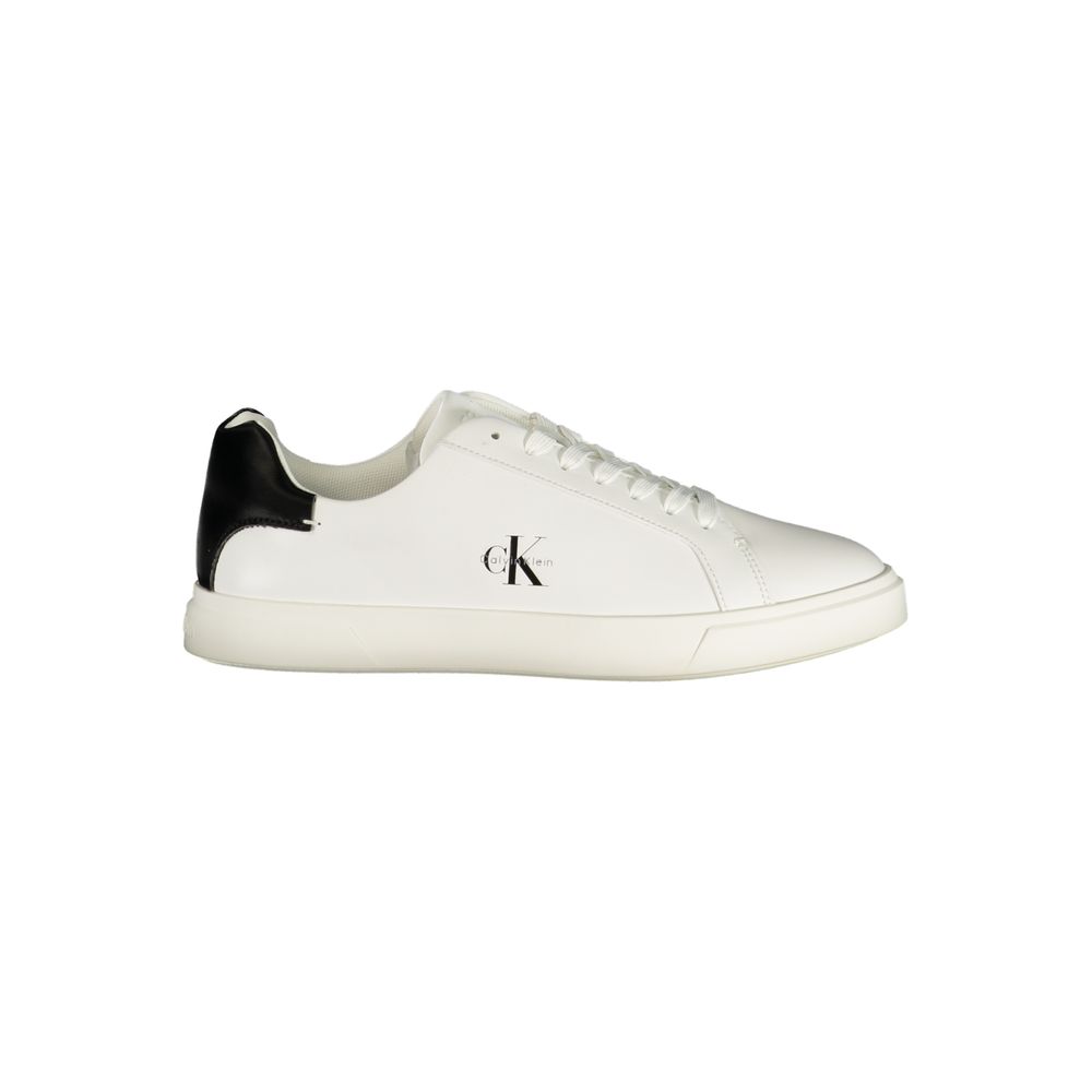 Calvin Klein White Polyester Low-Top Sneakers