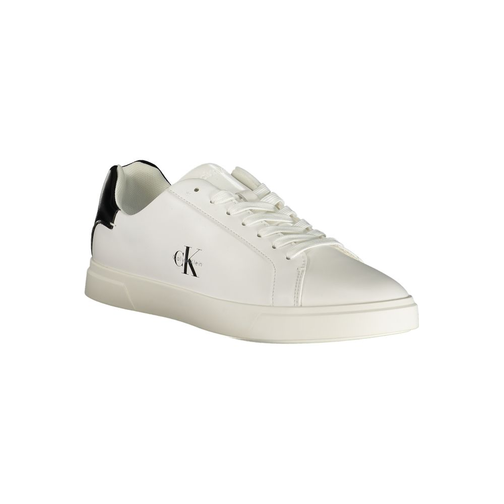 Calvin Klein White Polyester Low-Top Sneakers