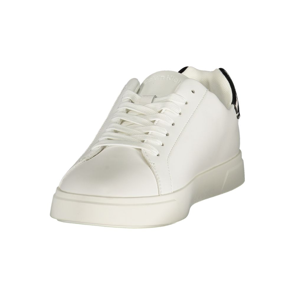 Calvin Klein White Polyester Low-Top Sneakers