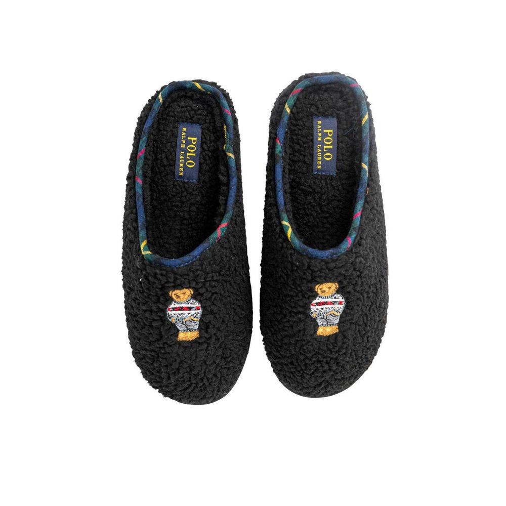 Ralph Lauren Schwarze Baumwoll-Slipper