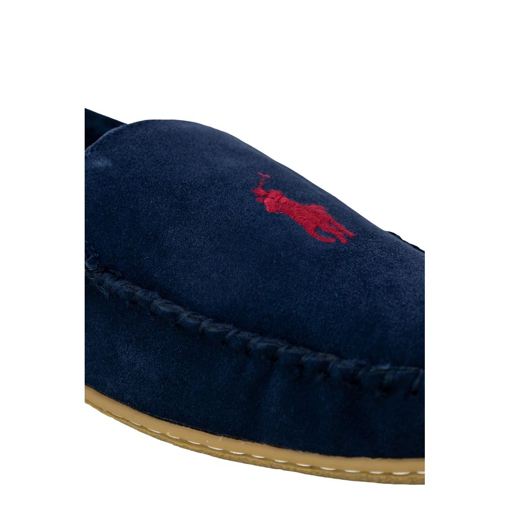 Ralph Lauren Blaue Kunstpelz-Hausschuhe