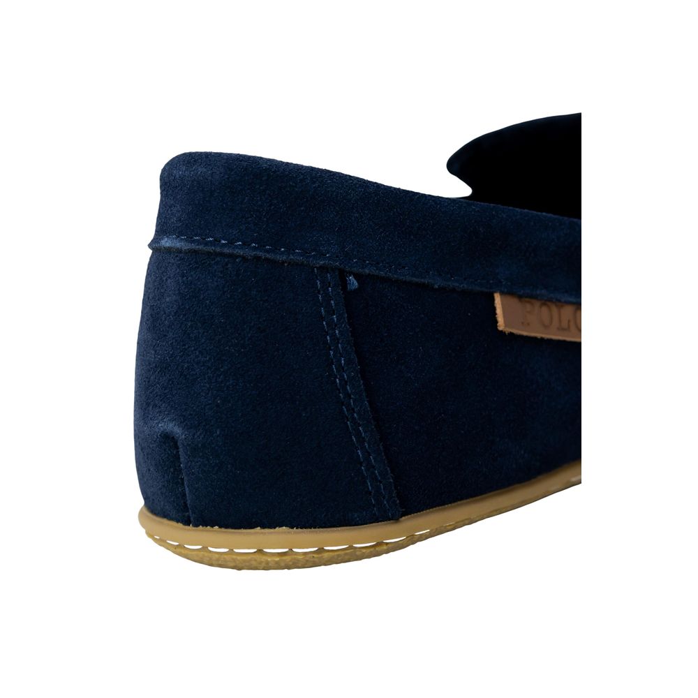 Ralph Lauren Blaue Kunstpelz-Hausschuhe