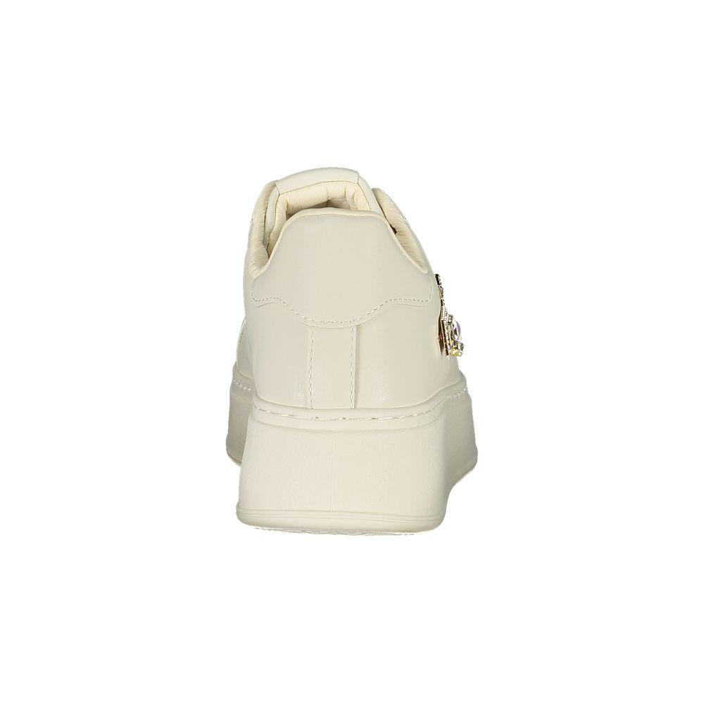 Laura Biagiotti Bianco Damen-Sneaker aus Polyurethan