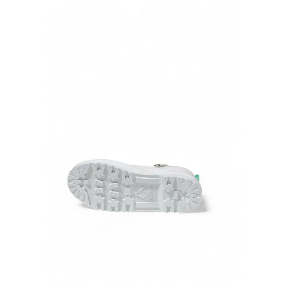 Sneakers Superga blancs en toile à semelle épaisse
