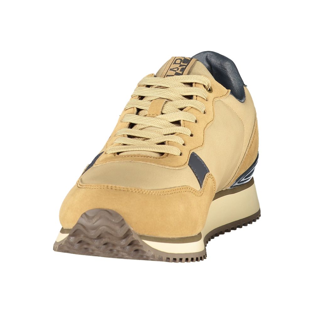 Baskets basses marron en tissu Napapijri pour homme