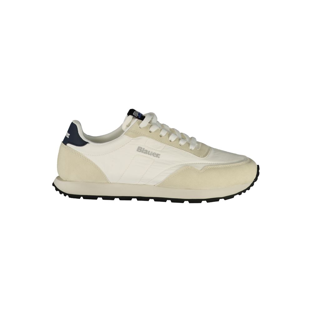 Blue Bianco Polyester Men's Sneakers