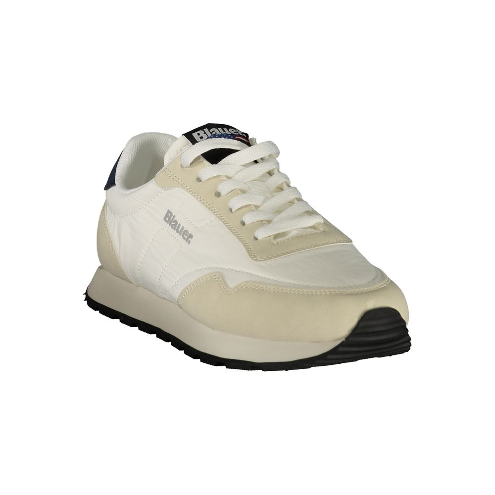 Blue Bianco Polyester Men's Sneakers