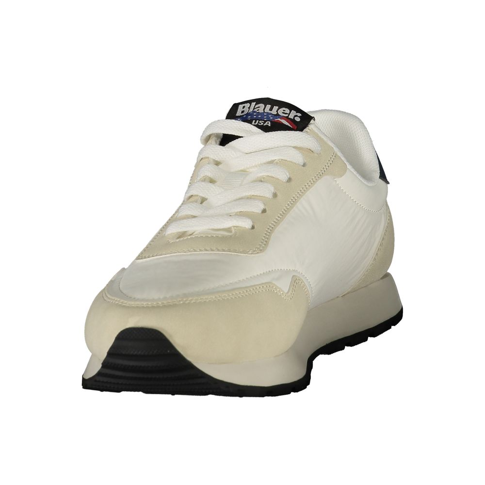 Blue Bianco Polyester Men's Sneakers