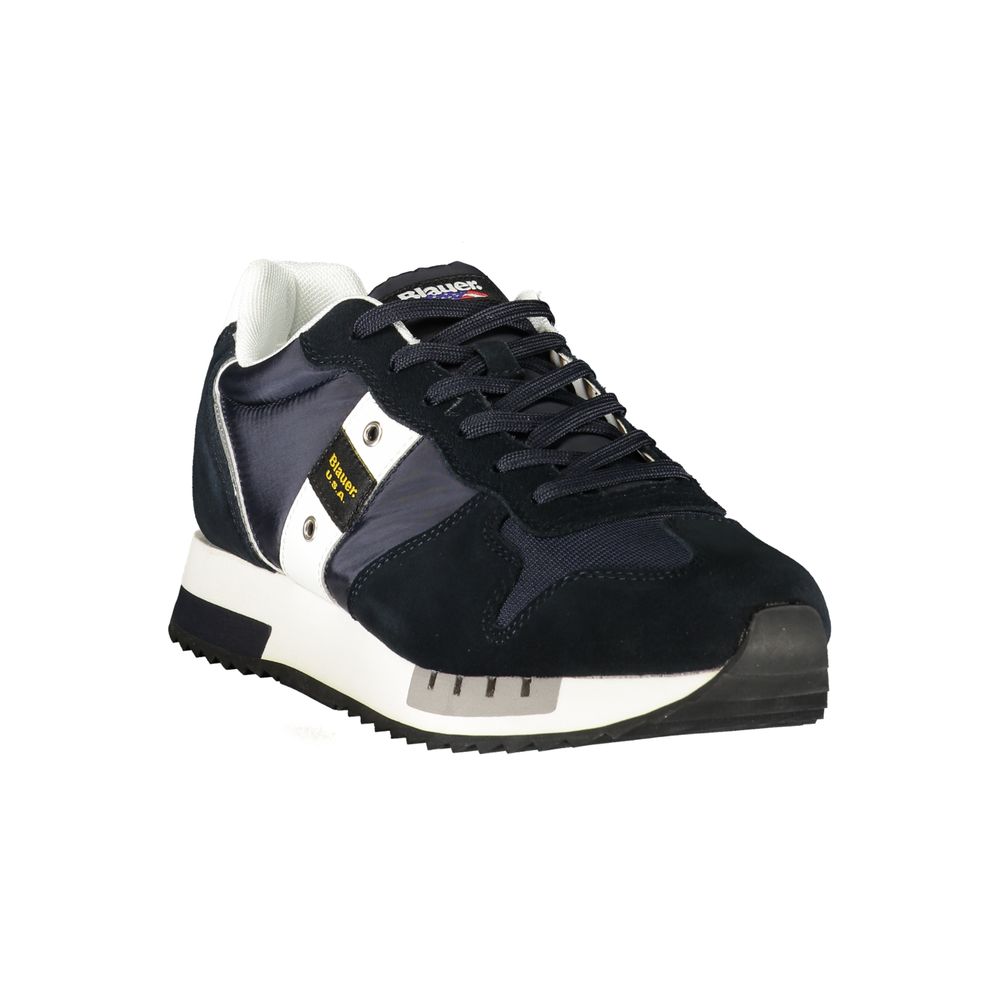 Baskets bleues en polyuréthane pour homme