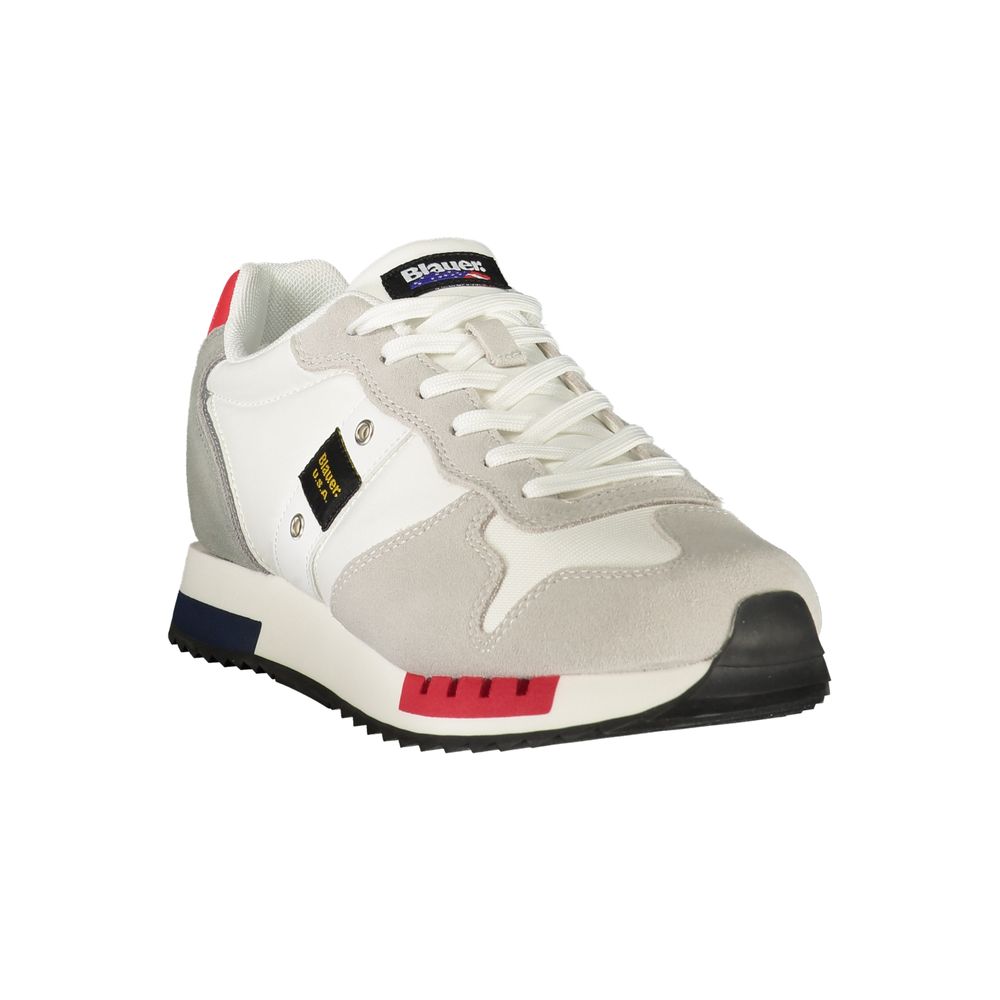 Blauer Herren-Sneaker aus weißem Polyurethan