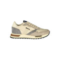 Blue Beige Polyester Men's Sneakers