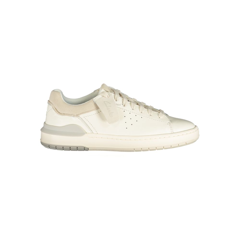 Baskets Clarks en polyester blanc
