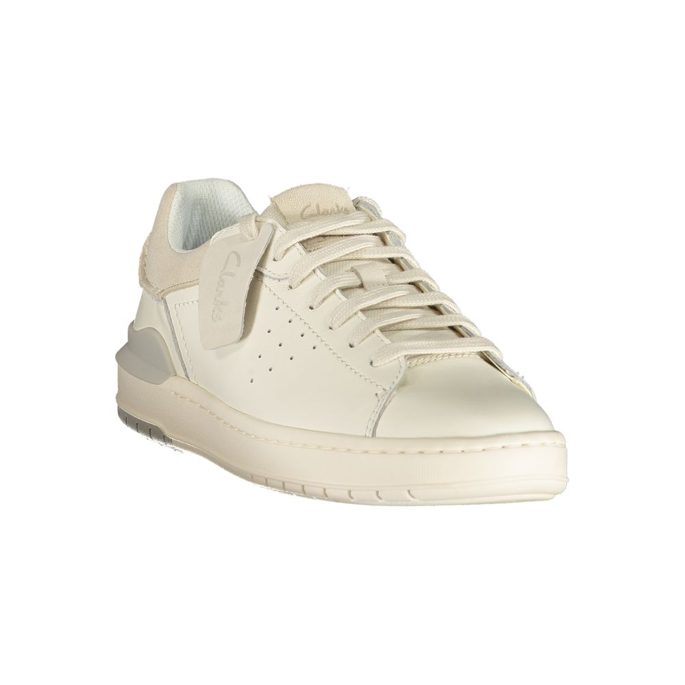 Baskets Clarks en polyester blanc