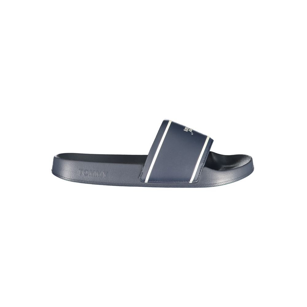 Tommy Hilfiger Blaue Damen-Slipper aus Polyurethan