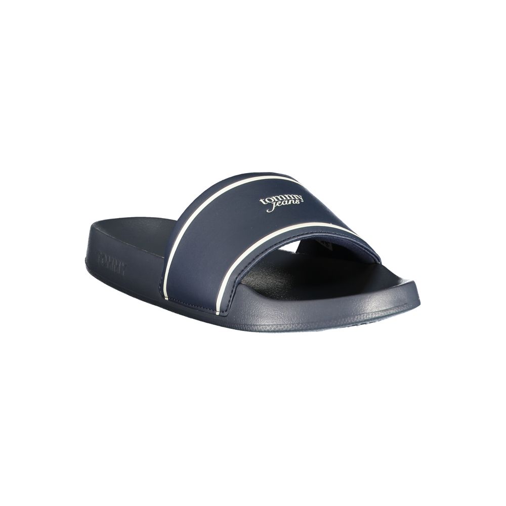 Tommy Hilfiger Blaue Damen-Slipper aus Polyurethan