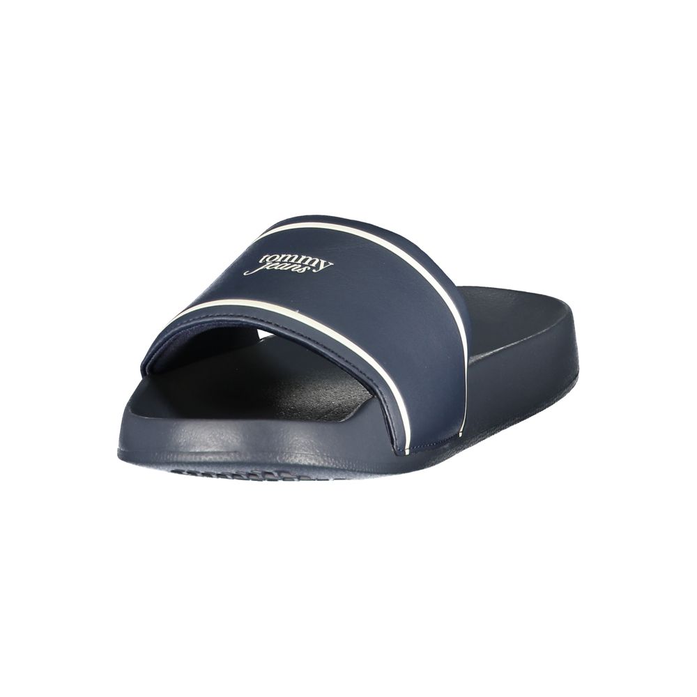 Tommy Hilfiger Blaue Damen-Slipper aus Polyurethan