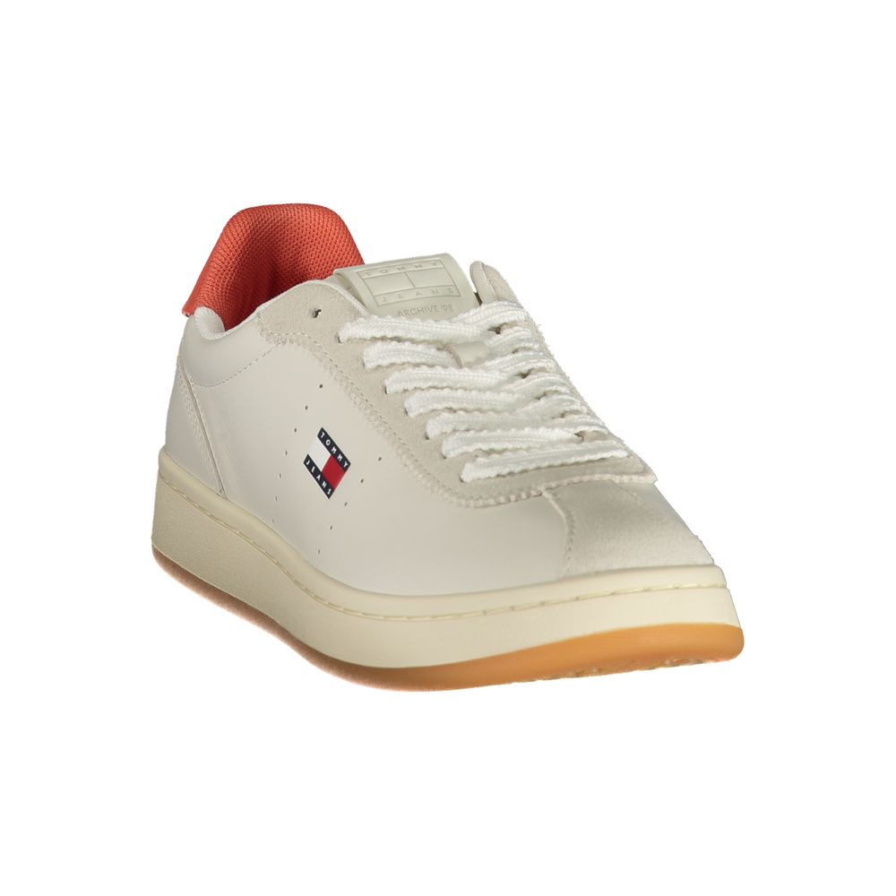 Baskets Tommy Hilfiger pour femme en polyuréthane beige