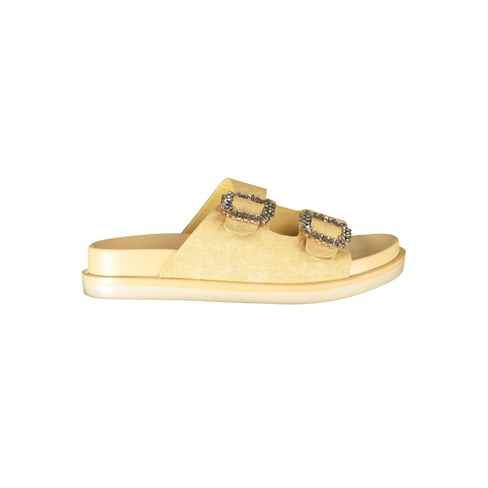 Laura Biagiotti Beige Polyurethan Damen-Slipper