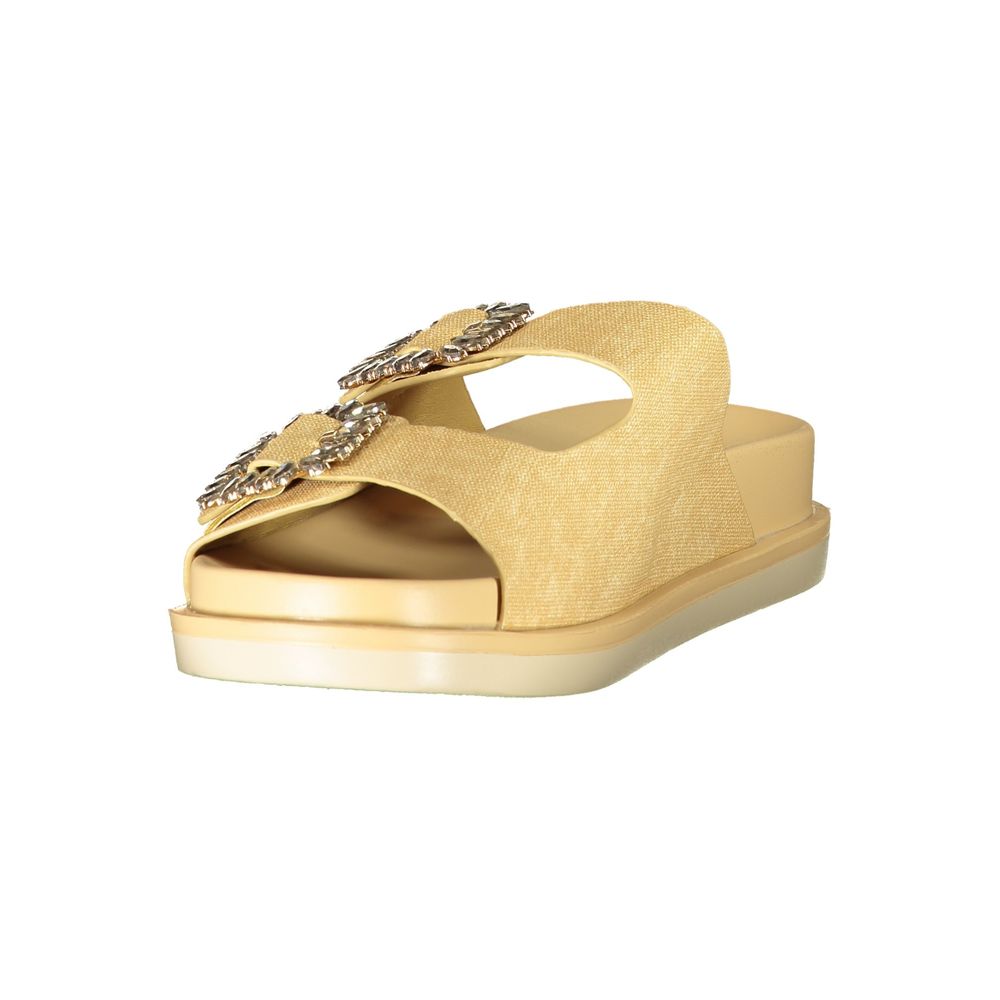 Laura Biagiotti Beige Polyurethan Damen-Slipper