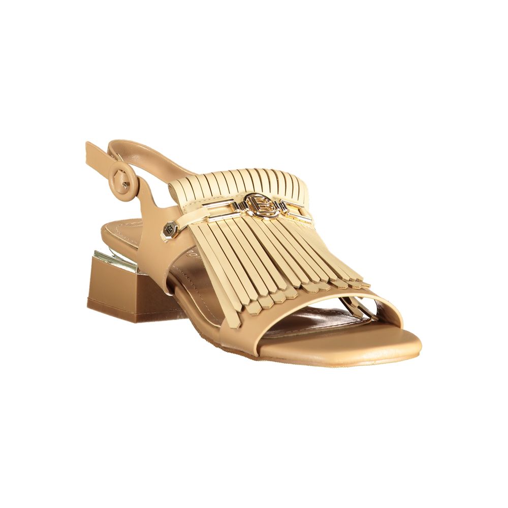 Laura Biagiotti Beige Polyurethan Sandale für Damen