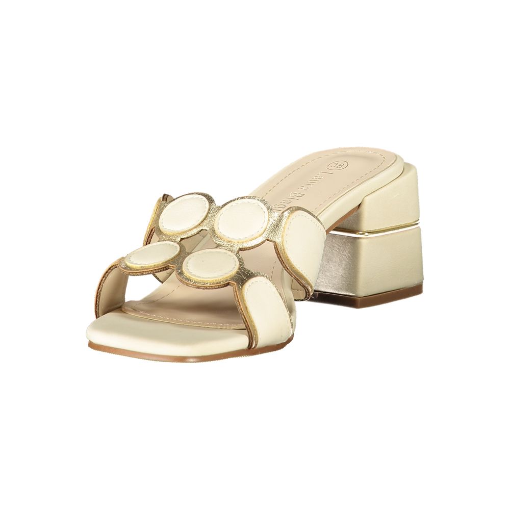 Laura Biagiotti Beige Polyurethan Sandale für Damen