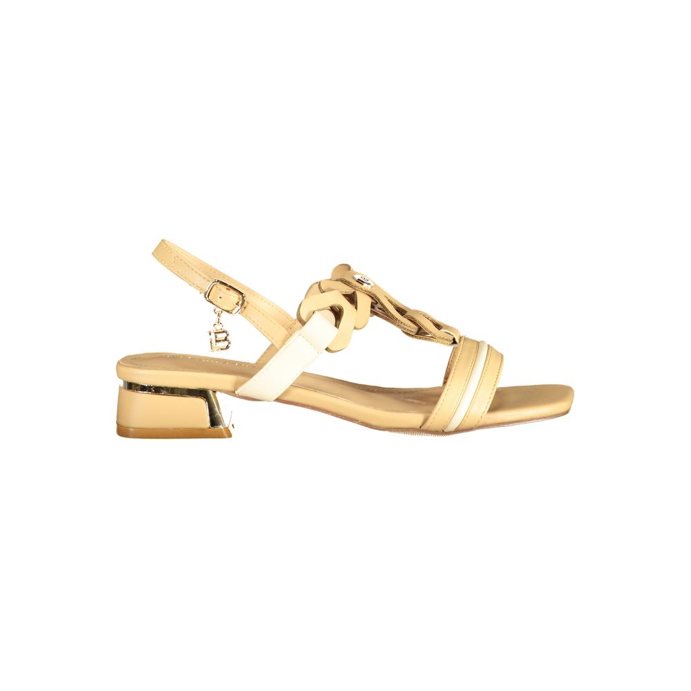 Laura Biagiotti Beige Polyurethan Sandale für Damen