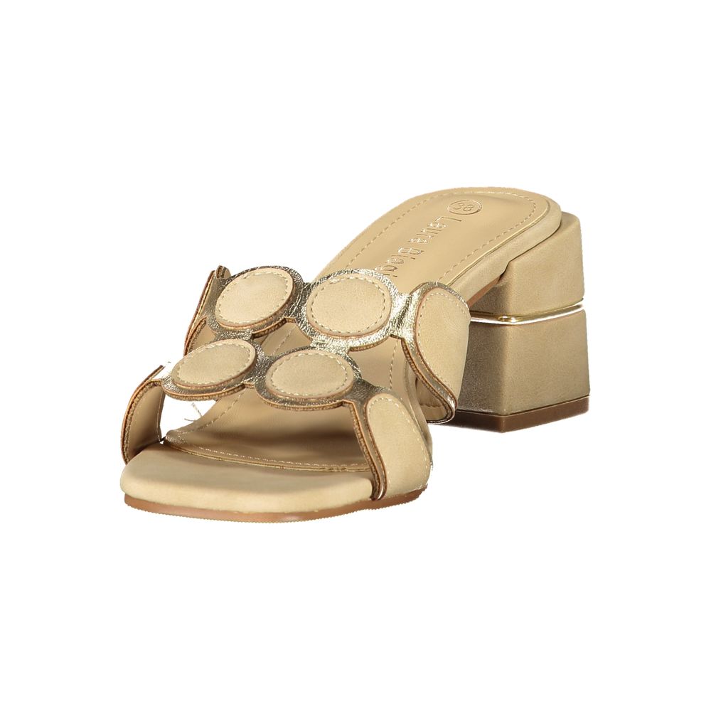 Laura Biagiotti Beige Polyurethan Sandale für Damen