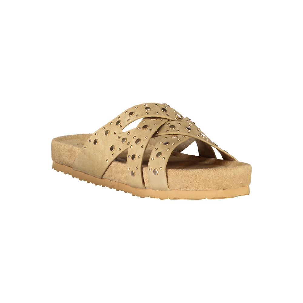 Laura Biagiotti Beige Polyurethan Sandale für Damen