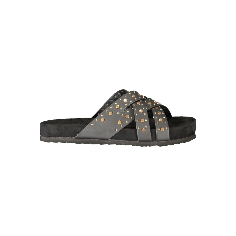 Laura Biagiotti Schwarze Polyethylen-Sandale